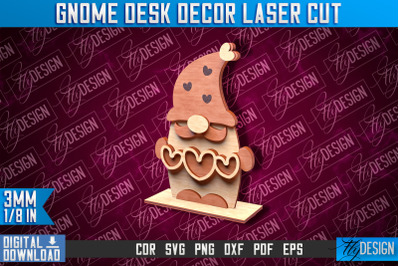 Gnome Desk Decor Laser Cut | Gnome Laser Cut Design | CNC File