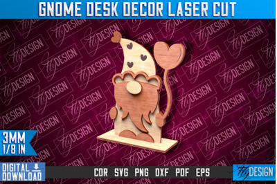 Gnome Desk Decor Laser Cut | Gnome Laser Cut Design | CNC File