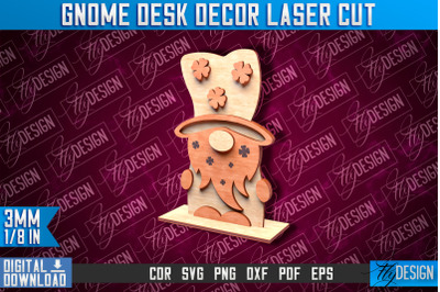 Gnome Desk Decor Laser Cut | Gnome Laser Cut Design | CNC File