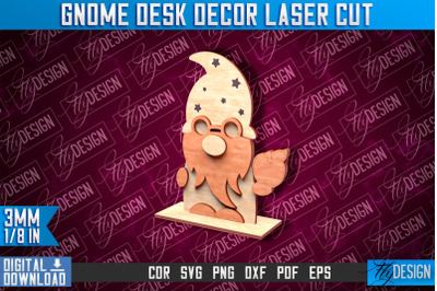 Gnome Desk Decor Laser Cut | Gnome Laser Cut Design | CNC File