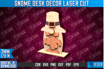 Gnome Desk Decor Laser Cut | Gnome Laser Cut Design | CNC File