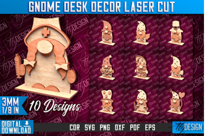 Gnome Desk Decor Laser Cut | Gnome Laser Cut Design | CNC File