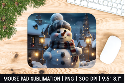 Snowman Mouse Pad Sublimation Designs | Mousepad