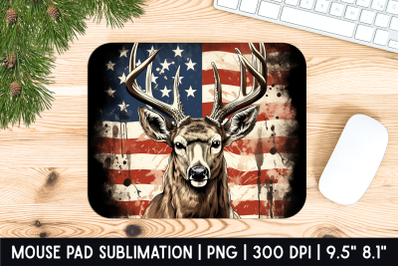 USA Deer Mouse Pad Sublimation Designs | Mousepad