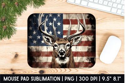 USA Deer Mouse Pad Sublimation Designs | Mousepad