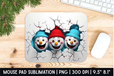 Snowman Mouse Pad Sublimation Designs | Mousepad