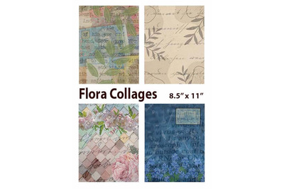 Floral Collage Papers