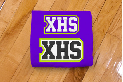 XHS High School Initials | Embroidery