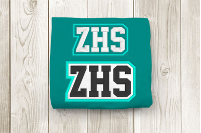 ZHS High School Initials | Embroidery