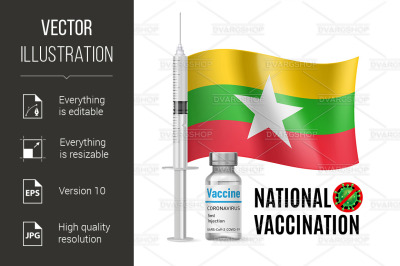 Immunization Icon of Myanmar