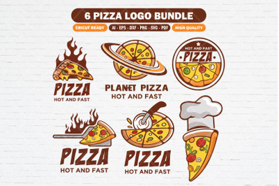 Pizza sign logo bundle template