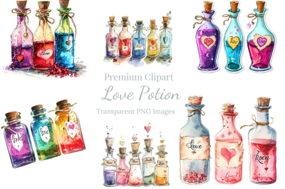 Love Potion Valentine&#039;s Day Clipart