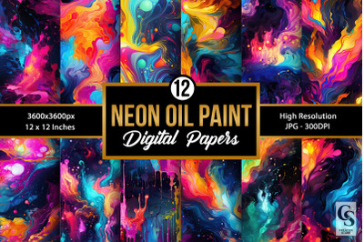 Neon Oil Paint Seamless Backgrounds