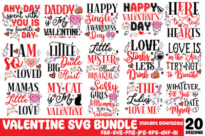 Valentine SVG Bundle,Valentine Quotes, New Quotes, bundle svg, Valenti