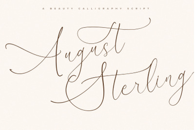 August Sterling - Beauty Calligraphy Script