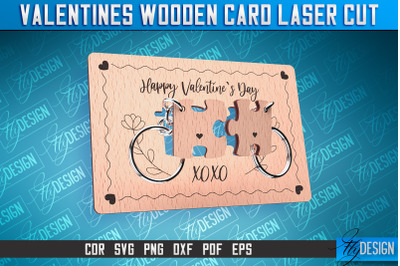 Valentine&#039;s Wooden Card Laser Cut | Valentine&#039;s Laser Cut Design | CNC