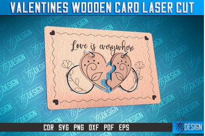 Valentine&#039;s Wooden Card Laser Cut | Valentine&#039;s Keychain Design | CNC