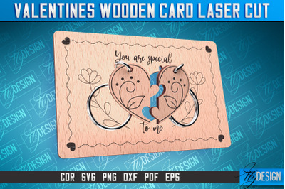 Valentine&#039;s Wooden Card Laser Cut | Valentine&#039;s Keychain Design | CNC