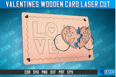 Valentine&#039;s Wooden Card Laser Cut | Valentine&#039;s Keychain Design | CNC