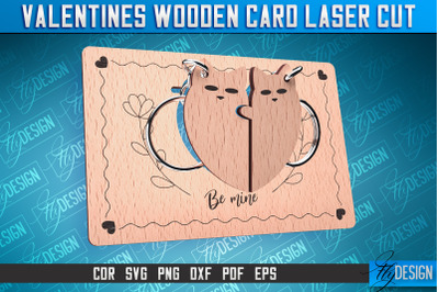 Valentine&#039;s Wooden Card Laser Cut | Valentine&#039;s Keychain Design | CNC