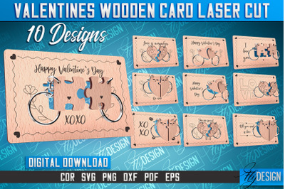 Valentine&#039;s Wooden Card Laser Cut | Valentine&#039;s Keychain Design | CNC