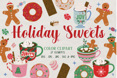 Holiday Sweets SVG | Gingerbread Man PNG | Christmas Cocoa PNG | Hot C
