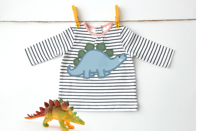 Stegosaurus Dinosaur | Applique Embroidery