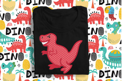T-Rex Dinosaur | Applique Embroidery