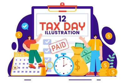 12 Tax Day Illustration