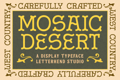 Mosaic Dessert - Display Typeface