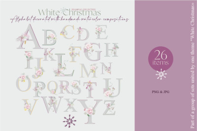 Alphabet White Christmas