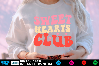 sweet  hearts club svg design