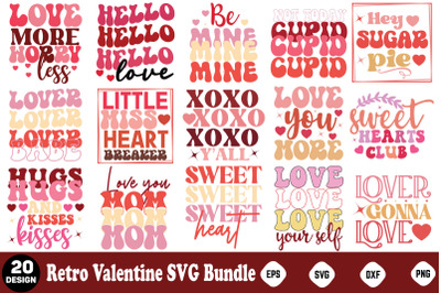 Valentine&#039;s Day Retro SVG Bundle