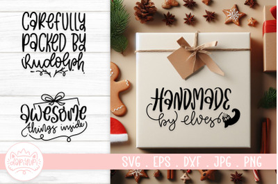 Christmas Packaging Quotes SVG Cut File