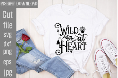 Wild at Heart SVG cut file,Boho svg bundle, boho svg, flower svg, moon