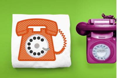 Rotary Phone | Applique Embroidery