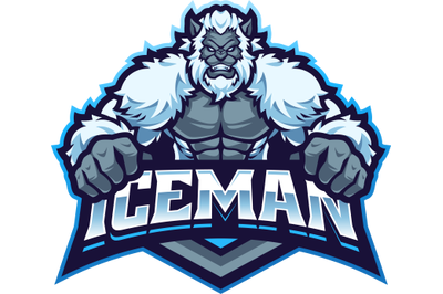 Iceman esport mascot logo design