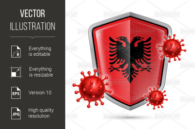 Shield Icon of Albania