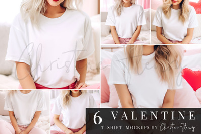 Valentine&#039;s Day T-Shirt Mockup Bundle