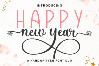 Happy New Year Font Duo
