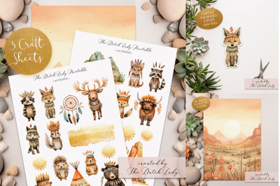 Printable Craft Sheets - Prairie Animals Theme