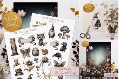Printable Craft Sheets - Whimsical Garden Creatures Theme