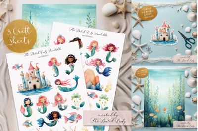 Printable Craft Sheets - Cute Mermaids Theme