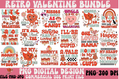 Retro Valentines PNG Sublimation Bundle,Retro Valentines PNG Sublimati