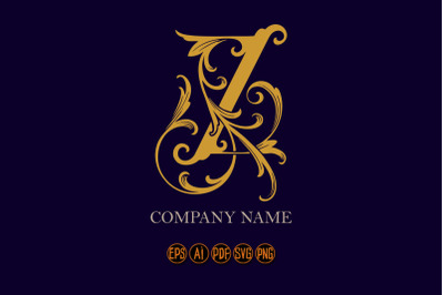 Luxury flourish classic letter Z elegant monogram logo