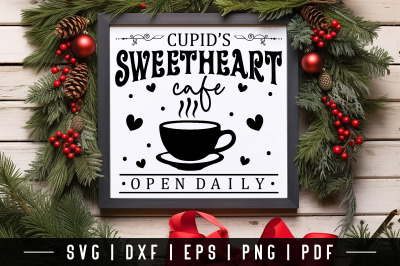 Cupid&amp;&23;039;s Cafe | Valentine Farmhouse SVG