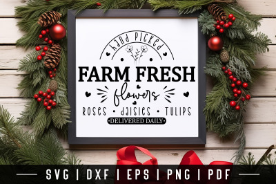 Farm Fresh Flowers | Farmhouse Valentine SVG