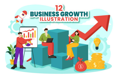 12 Business Growth Illustration