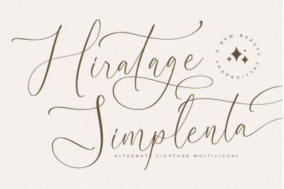 Hiratage Simplenta - New Beauty Calligraphy