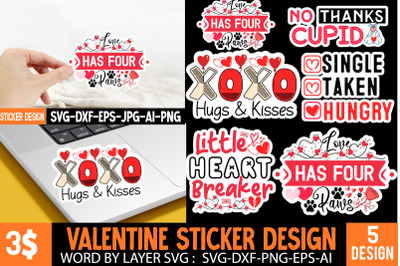 Valentines Sticker SVG Bundle,Happy Valentine&#039;s Day SVG bundle